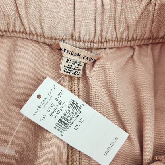 American Eagle Skirt Womens Size‎ 12 Pink Button Front Elastic Waist Casual - Picture 3 of 6